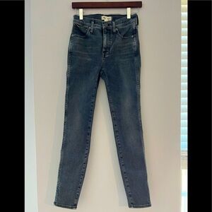 Madewell 10” High-Rise grey black skinny jeans